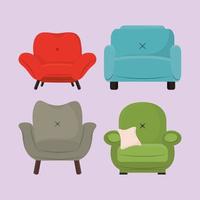 set of sofa vector