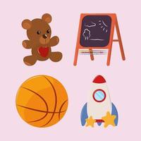 kids toys icon vector