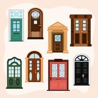 front doors to houses vector