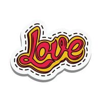love patch lettering vector