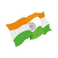 ondeando la bandera india vector