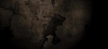 Grunge scary background. Old black Wall Concrete . Horror Cement Texture photo