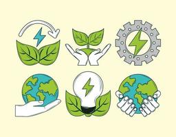 energy renewable set vector