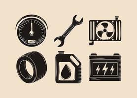 car service tools vector