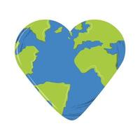 heart planet save vector