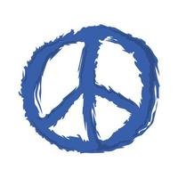 grunge peace symbol vector