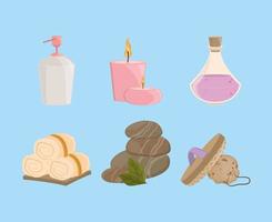 set of spa objects vector