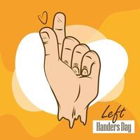 left handers day vector