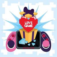 love game gamepad vector