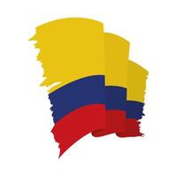 ondeando la bandera de colombia vector