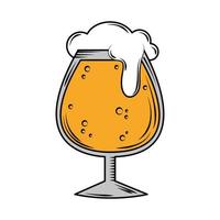 glass cup with beer vector