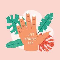 left handers day celebration vector