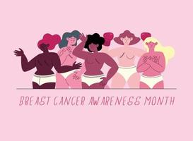 cartel de concientización sobre el cáncer de mama vector