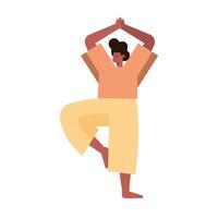 Man doing yoga vector