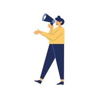 businessman with megaphone vector