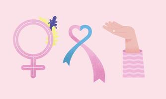 sexual health day set icons vector