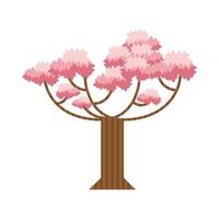 árbol floral japonés vector