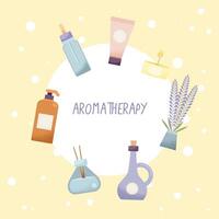 spa icons in round frame vector