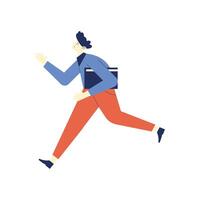 businessman running with folder vector