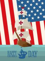 Columbus Day poster vector