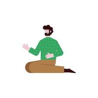 man avatar sitting vector