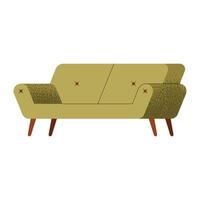 green color sofa livingroom vector