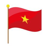 vietnam flag waving vector