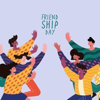 Friendship day card vector