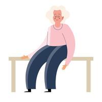 granmother seated character vector