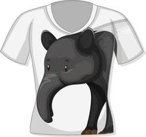 camiseta con estampado de oso hormiguero vector