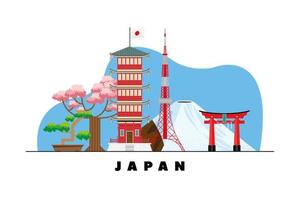 tarjeta de cultura japonesa vector