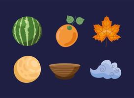 designs of happy chuseok vector