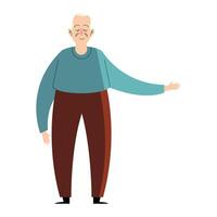 grandfather standing character vector