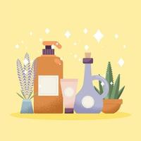 objetos de aromaterapia y spa vector