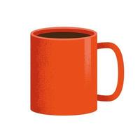 coffee red mug vector