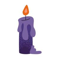 purple wax candle vector