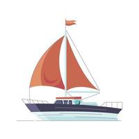 sailing yacht icon vector