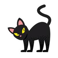 halloween black cat vector