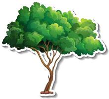 Tree sticker on white background vector