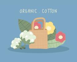 organic cotton products vector