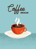 poster of coffee break vector