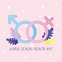 sexual health day card vector