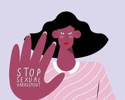 woman stop sexual harassment vector