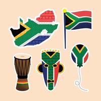 five heritage day icons vector