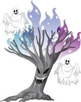 Scary ghost with white spirit ghost vector