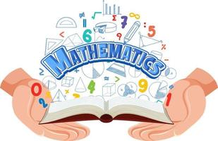 Doodle fórmula matemática con fuente matemática vector