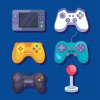 videogame controls icon group vector
