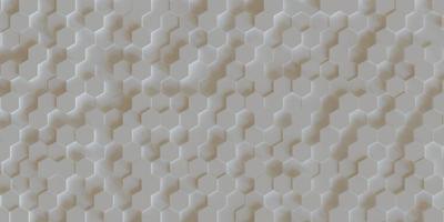 Fondo hexagonal blanco 3D, papel tapiz de forma hexagonal, concepto de rayo foto