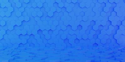 Perspective of abstract blue gradient hexagonal background, hexagon shape wallpaper photo