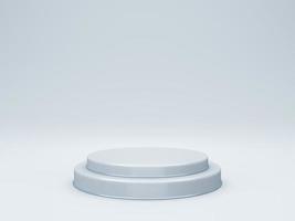 3d round podium or pedestal with empty studio room, product background, template mock up for display photo